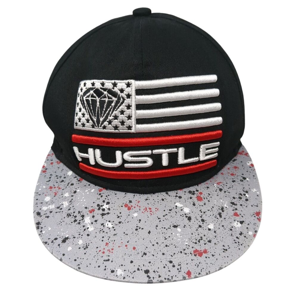 Hustle Snapback Hat Multicolor One Size Adjustable Splatter Paint Sole Addiction